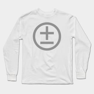 Plus or Minus Gray Long Sleeve T-Shirt